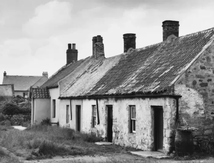 Framed Print : Lindisfarne Cottages Framed Print : Lindisfarne Cottages