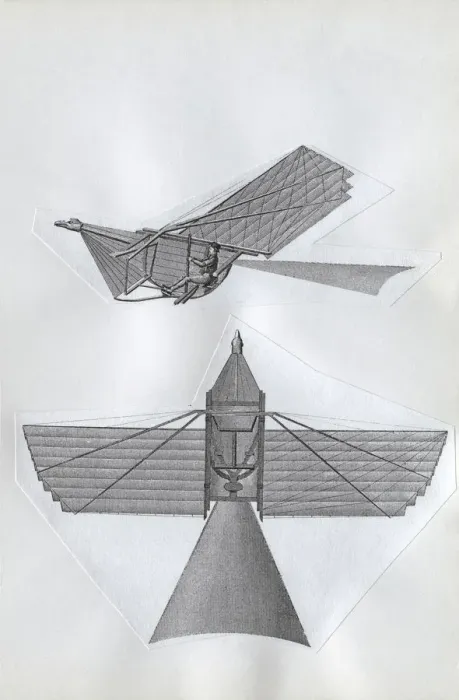 Framed Print : Line-Drawing of Thomas Walkers First Design for a Flyin? Framed Print : Line-Drawing of Thomas Walkers First Design for a Flyin?