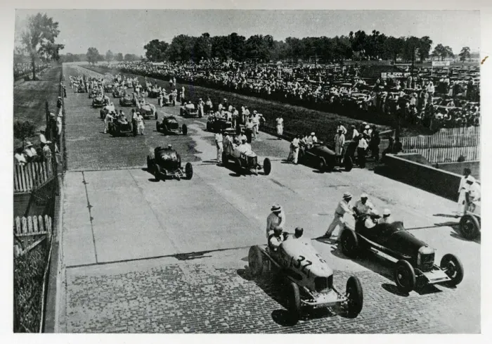 Framed Print : Line-up for start of Indianapolis 500 miles race, USA Framed Print : Line-up for start of Indianapolis 500 miles race, USA