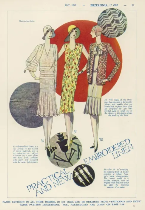 Framed Print : Linen Frocks 1929 Framed Print : Linen Frocks 1929