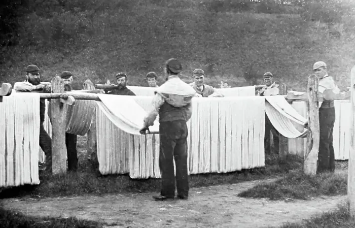 Framed Print : Linen manufacture, Boom Yard Framed Print : Linen manufacture, Boom Yard