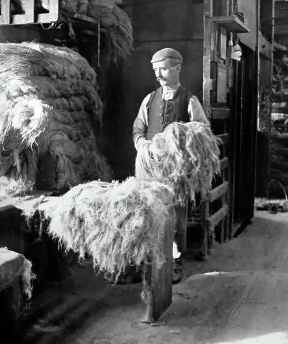 Framed Print : Linen manufacture, Striking up Framed Print : Linen manufacture, Striking up