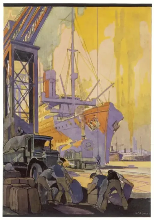 Framed Print : Liner in Harbour Framed Print : Liner in Harbour