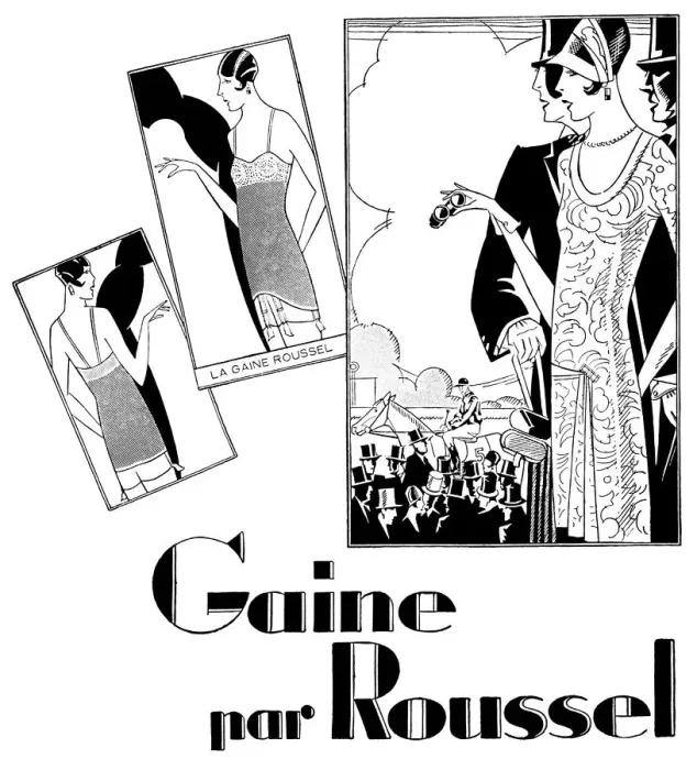 Framed Print : Lingerie. Advertisement for Gaine par Roussel undergarments depicting well Framed Print : Lingerie. Advertisement for Gaine par Roussel undergarments depicting well