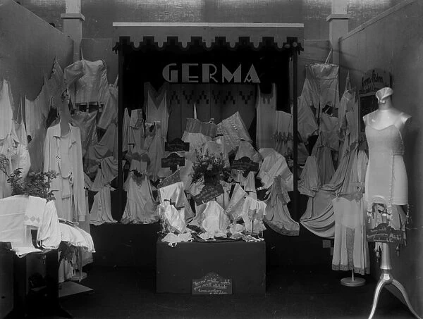 Lingerie. Exhibition of lingerie from Germa Co. Landskrona 1929. Date: 1929
