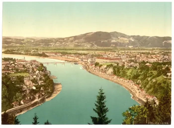 Framed Print : Lintz (i. e. Linz), general view, Upper Austria, Austro-Hung Framed Print : Lintz (i. e. Linz), general view, Upper Austria, Austro-Hung