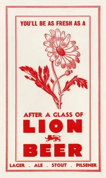 Framed Print : Lion Beer advertisement Framed Print : Lion Beer advertisement