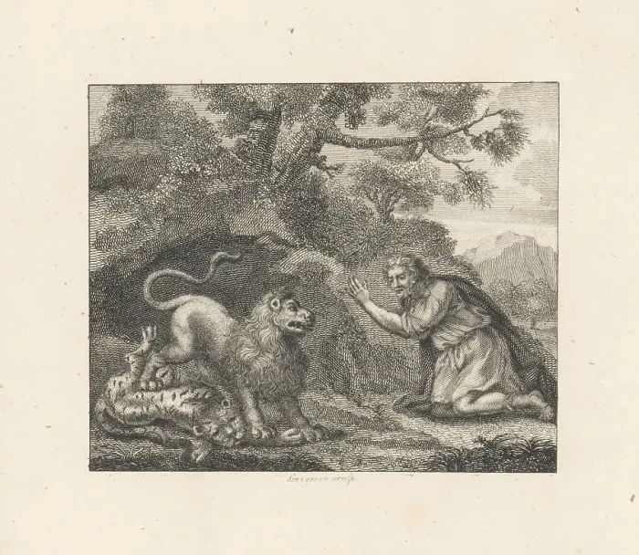 Framed Print : The Lion, the Tiger and the Traveller Framed Print : The Lion, the Tiger and the Traveller