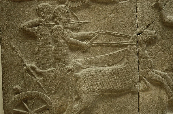 Lions hunt relief. Sakcegozu Palace. Hitite. 750 BC