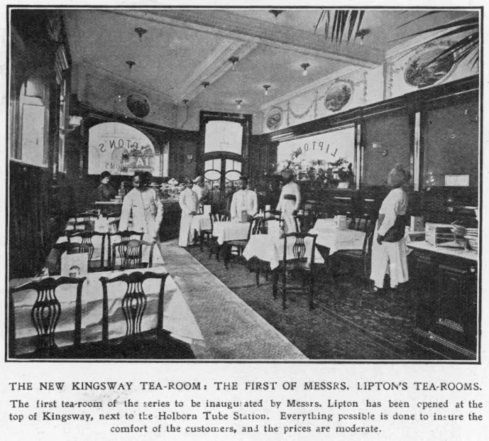 Framed Print : Liptons Tea-Room, Kingsway, London, 1908 Framed Print : Liptons Tea-Room, Kingsway, London, 1908