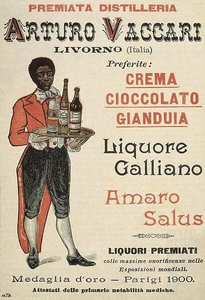 Liqueur Galliano. Italian herbal liqueur created