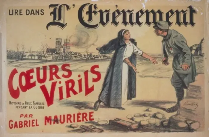 Framed Print : Lire dans L Evenement. Coeurs virils... par Gabriel Mauri Framed Print : Lire dans L Evenement. Coeurs virils... par Gabriel Mauri