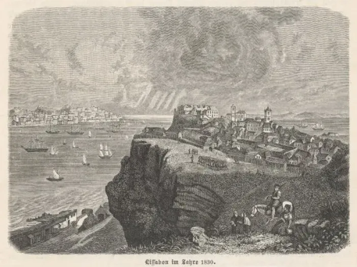 Framed Print : Lisbon in 1830 Framed Print : Lisbon in 1830