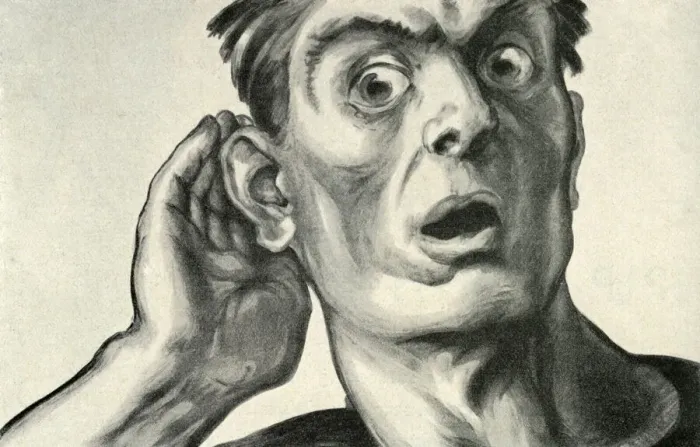 Framed Print : Listening man Framed Print : Listening man