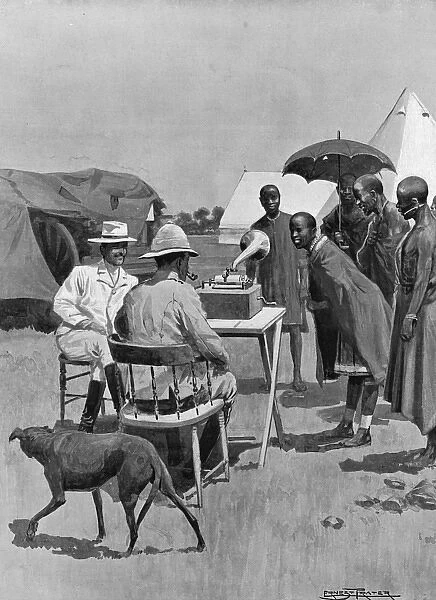 Listening to a Phonograph, South Africa, c. 1902