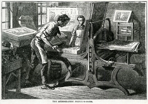 Lithographic printing-press 1876