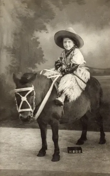 Framed Print : Little boy in cowboy costume in studio photo Framed Print : Little boy in cowboy costume in studio photo