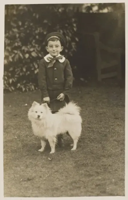 Framed Print : Little Boy and Pet Dog Framed Print : Little Boy and Pet Dog