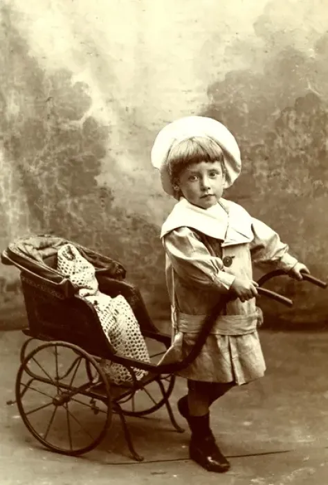Framed Print : Little boy with a toy rickshaw Framed Print : Little boy with a toy rickshaw