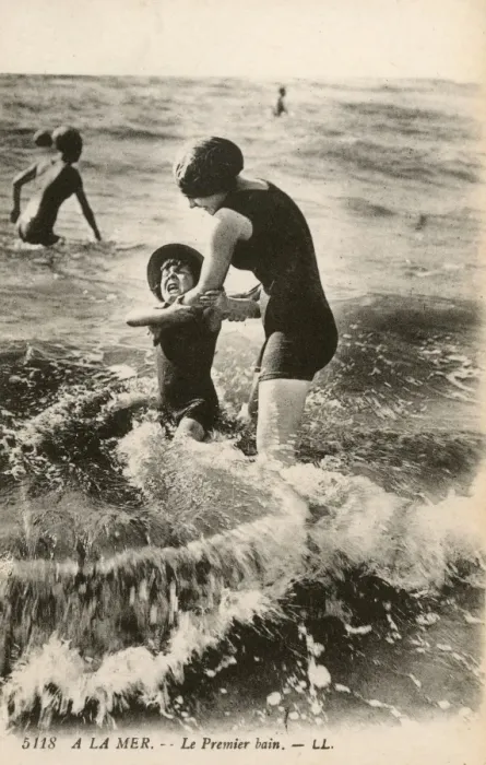 Framed Print : Little boys first traumatic experience of the sea Framed Print : Little boys first traumatic experience of the sea