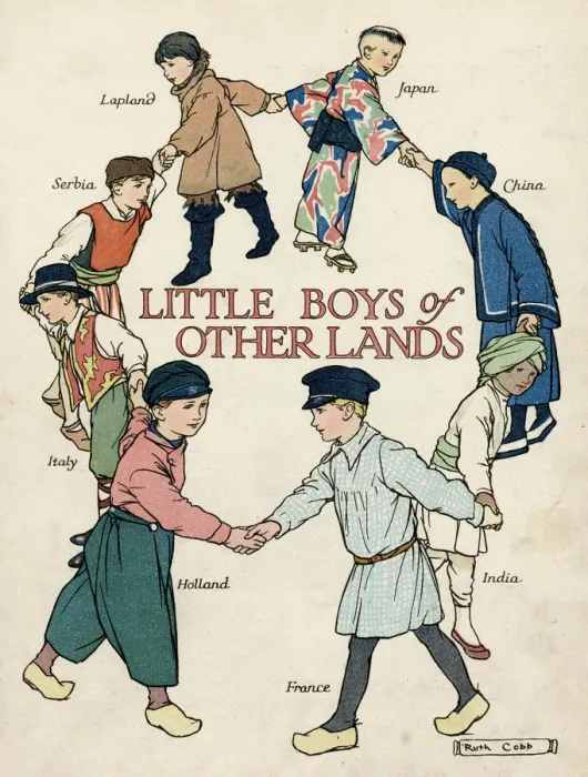 Framed Print : Little boys of other lands in their native costumes Framed Print : Little boys of other lands in their native costumes