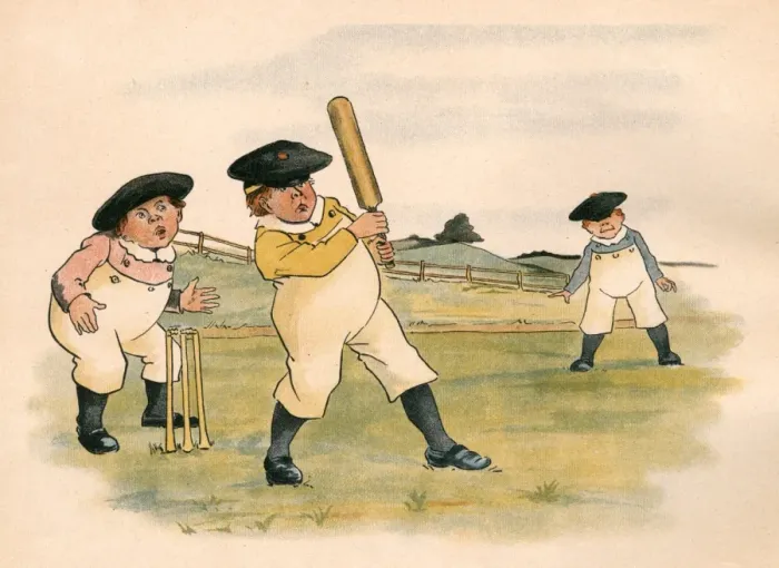Framed Print : Three little boys play cricket at school Framed Print : Three little boys play cricket at school