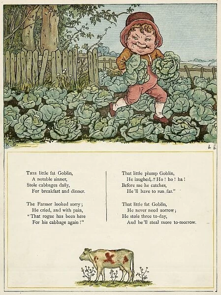 Little fat goblin stealing cabbages