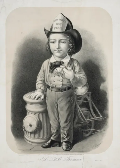 Framed Print : The little fireman Framed Print : The little fireman