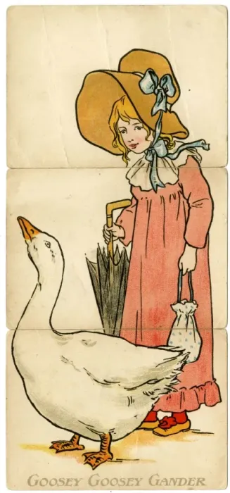 Framed Print : Little Folk Misfitz - Goosey Goosey Gander Framed Print : Little Folk Misfitz - Goosey Goosey Gander