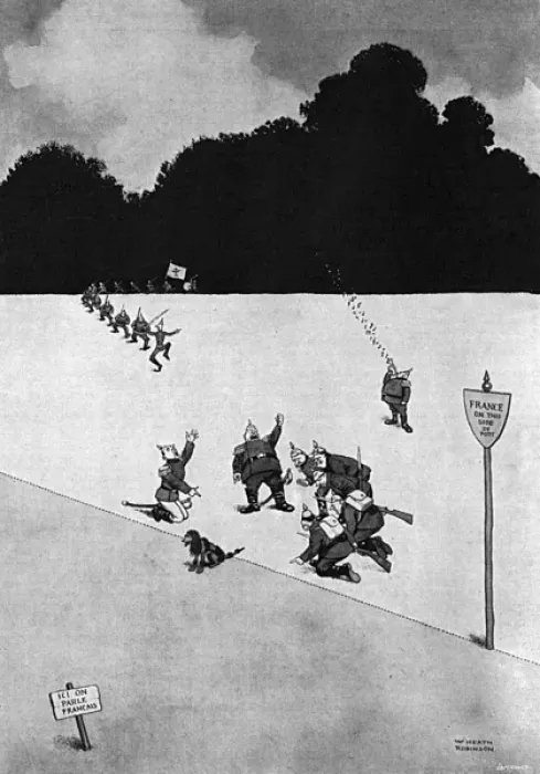 Framed Print : A Little Frontier Incident by William Heath Robinson
