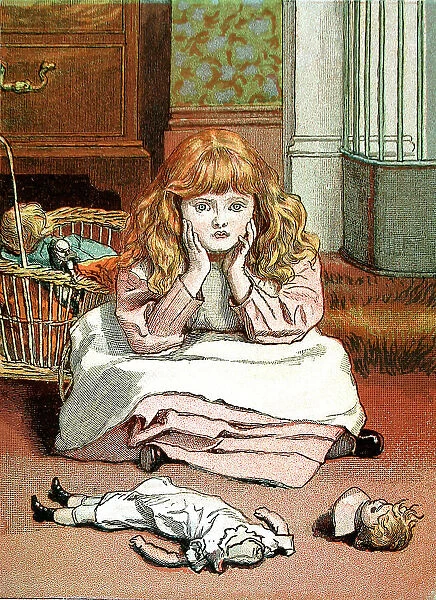 Little Girl Broken Doll 1888 Iln Import 21 Dec