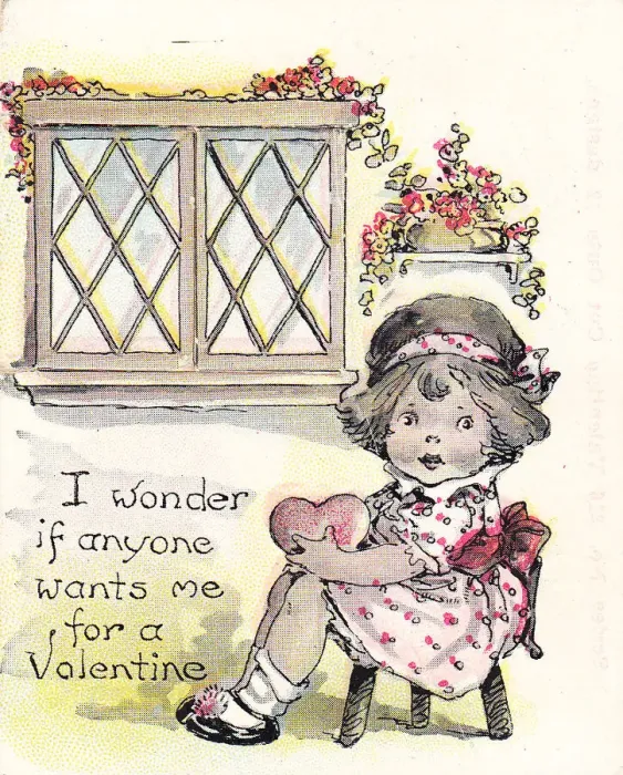 Framed Print : Little girl on a comic Valentine card Framed Print : Little girl on a comic Valentine card