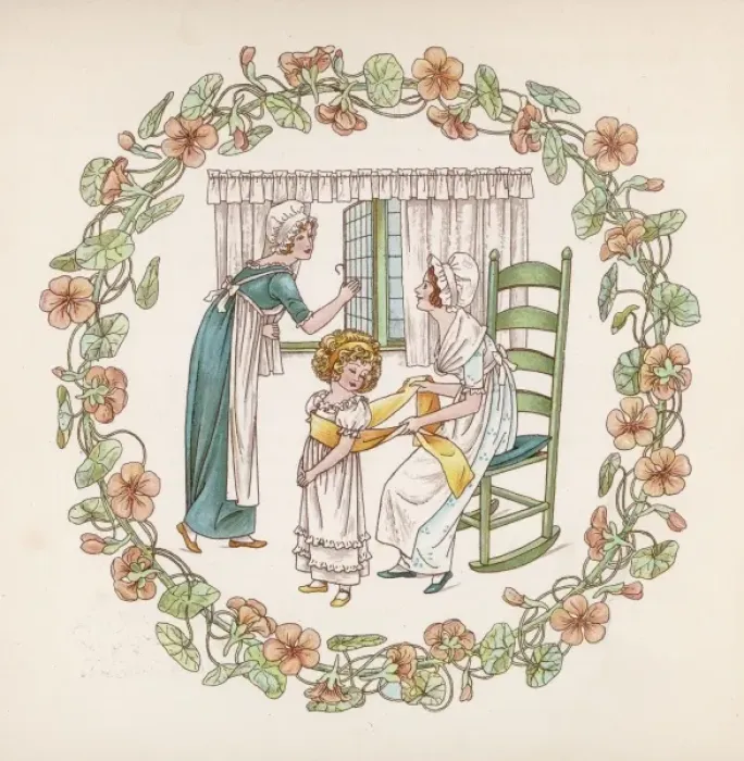 Framed Print : Little Girl Dressing 19C