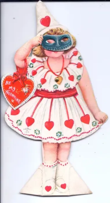 Framed Print : Little girl in fancy dress on a Valentine card Framed Print : Little girl in fancy dress on a Valentine card