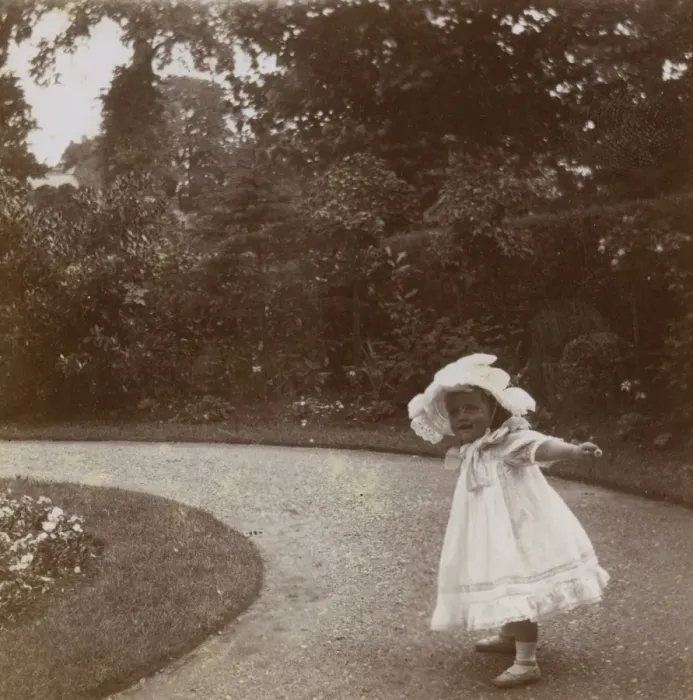 Framed Print : Little girl in garden, Ealing, West London Framed Print : Little girl in garden, Ealing, West London