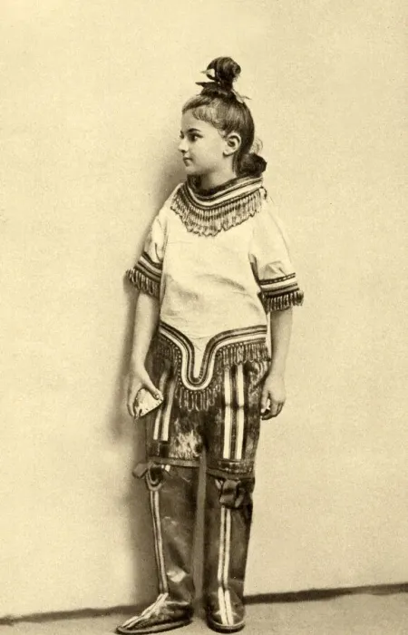Framed Print : Little girl in Greenland eskimo costume, Denmark Framed Print : Little girl in Greenland eskimo costume, Denmark