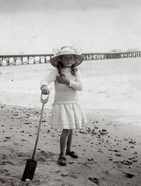 Little girl on holiday, Southwold, Suffolk