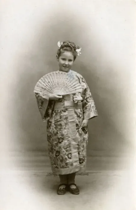Framed Print : Little girl in Japanese costume Framed Print : Little girl in Japanese costume