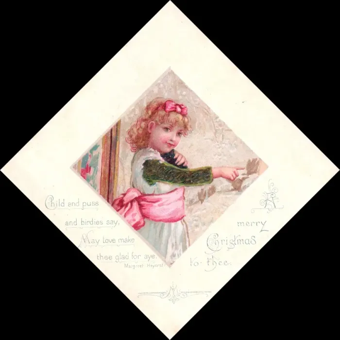 Framed Print : Little girl looking through a window on a Christmas card Framed Print : Little girl looking through a window on a Christmas card