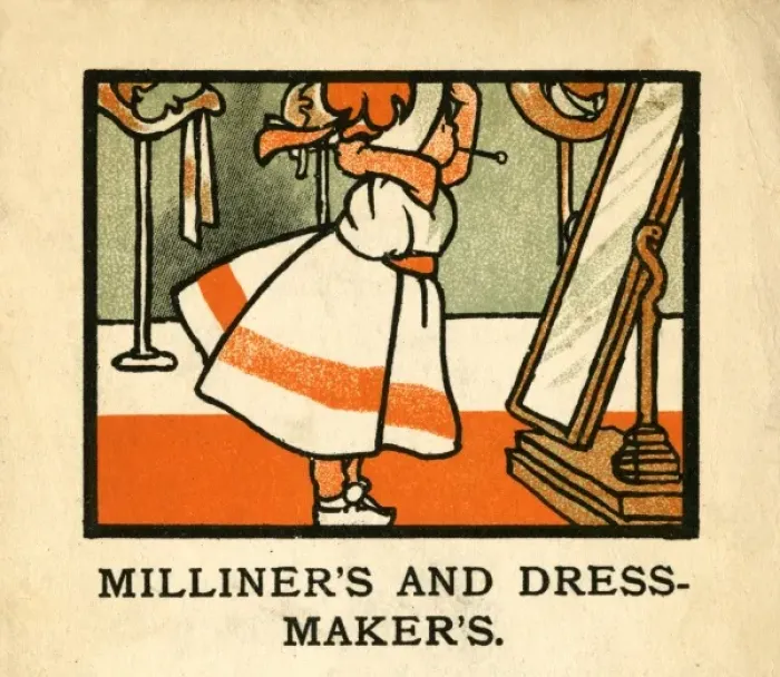 Framed Print : Little girl in a Milliners Shop Framed Print : Little girl in a Milliners Shop