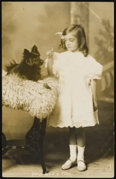 Framed Print : Little Girl and Pet Dog Framed Print : Little Girl and Pet Dog