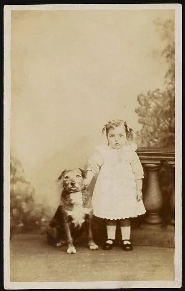 Little Girl and Pet Dog