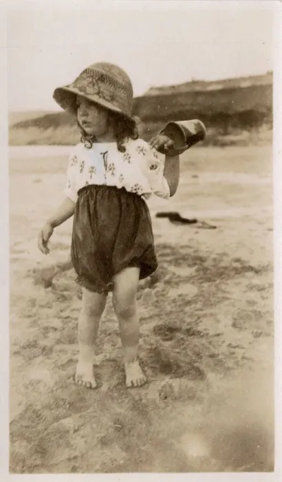 Framed Print : Little girl playing on the beach Framed Print : Little girl playing on the beach