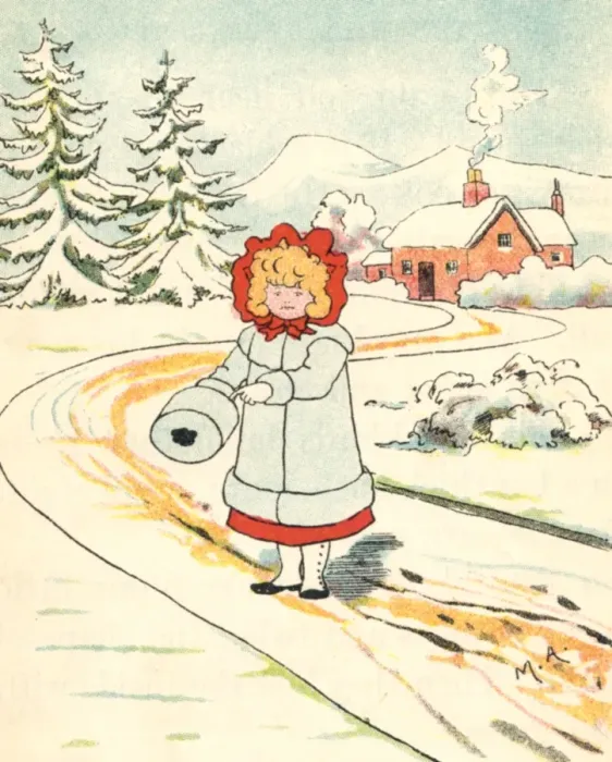 Framed Print : Little girl in the snow Framed Print : Little girl in the snow