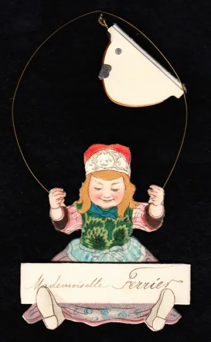 Framed Print : Little girl on a three-dimensional greetings card Framed Print : Little girl on a three-dimensional greetings card