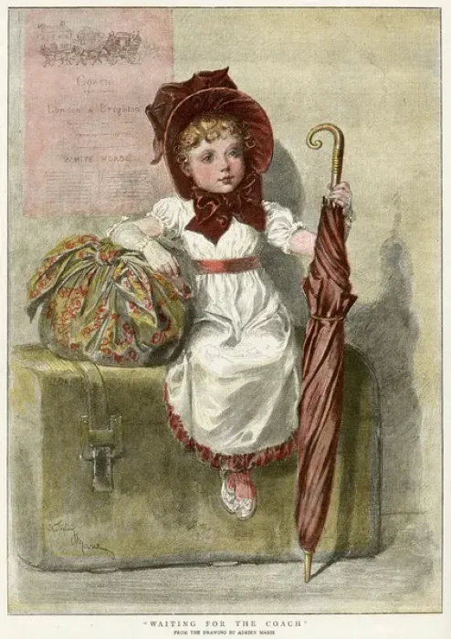 Framed Print : Little girl travelling Framed Print : Little girl travelling