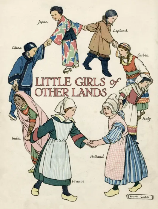 Framed Print : Little girls of other lands in their native costumes Framed Print : Little girls of other lands in their native costumes