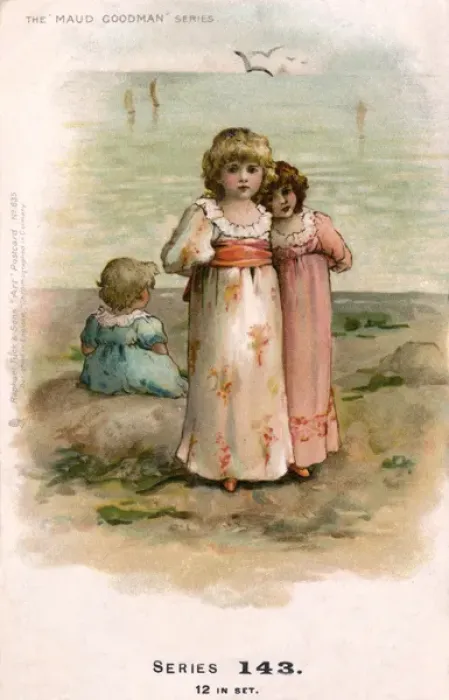 Framed Print : Little girls at the seaside Framed Print : Little girls at the seaside