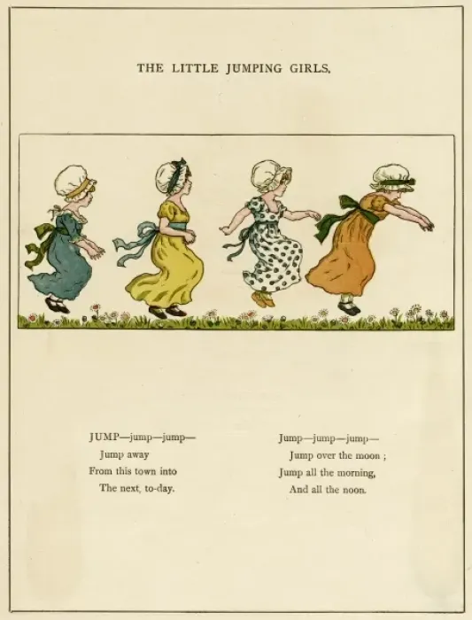 Framed Print : Little Jumping Girls Framed Print : Little Jumping Girls