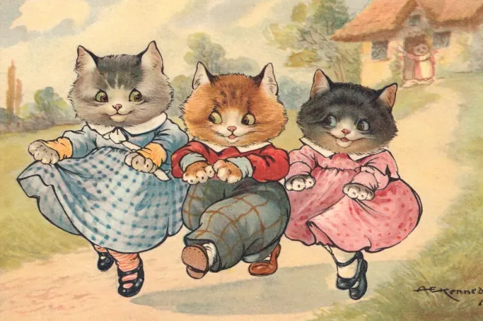 Framed Print : Three Little Kittens Framed Print : Three Little Kittens